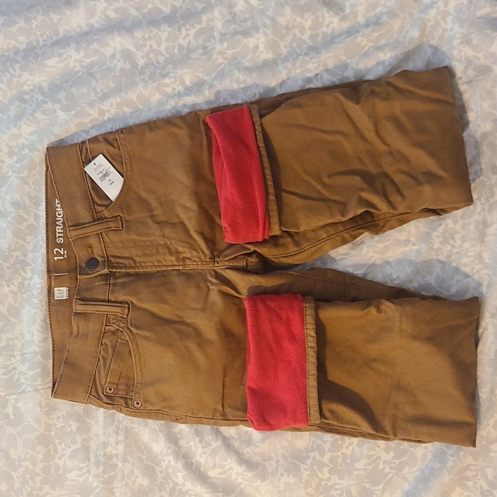 Boys 12 slim Gap fleece lined pants